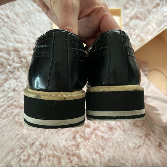 💯 PRADA Black Patent Leather Loafers Size 38 - Picture 11 of 14